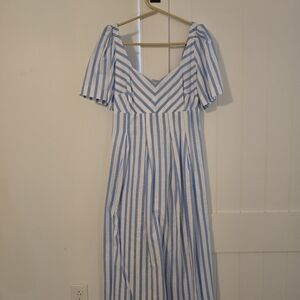 NWT a new day Blue and White Midi Dress